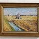 Oil landscape painting The salt marshes in Royan