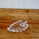 Pair of vintage leaf-shaped glass bowls from the 1970s.