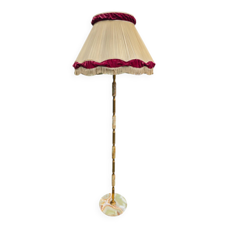 Lampadaire Mid-Century 40's - 50's marbre et laiton
