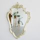 Florentine mirror in baroque style patinated in white and green
