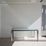 ODILE DECQ Glass Desk with metal legs