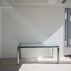 Bureau en verre ODILE DECQ avec pieds métalliques