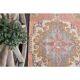 Vintage Turkish Oushak Handmade Wool Cotton Red Runner Rug 99x210