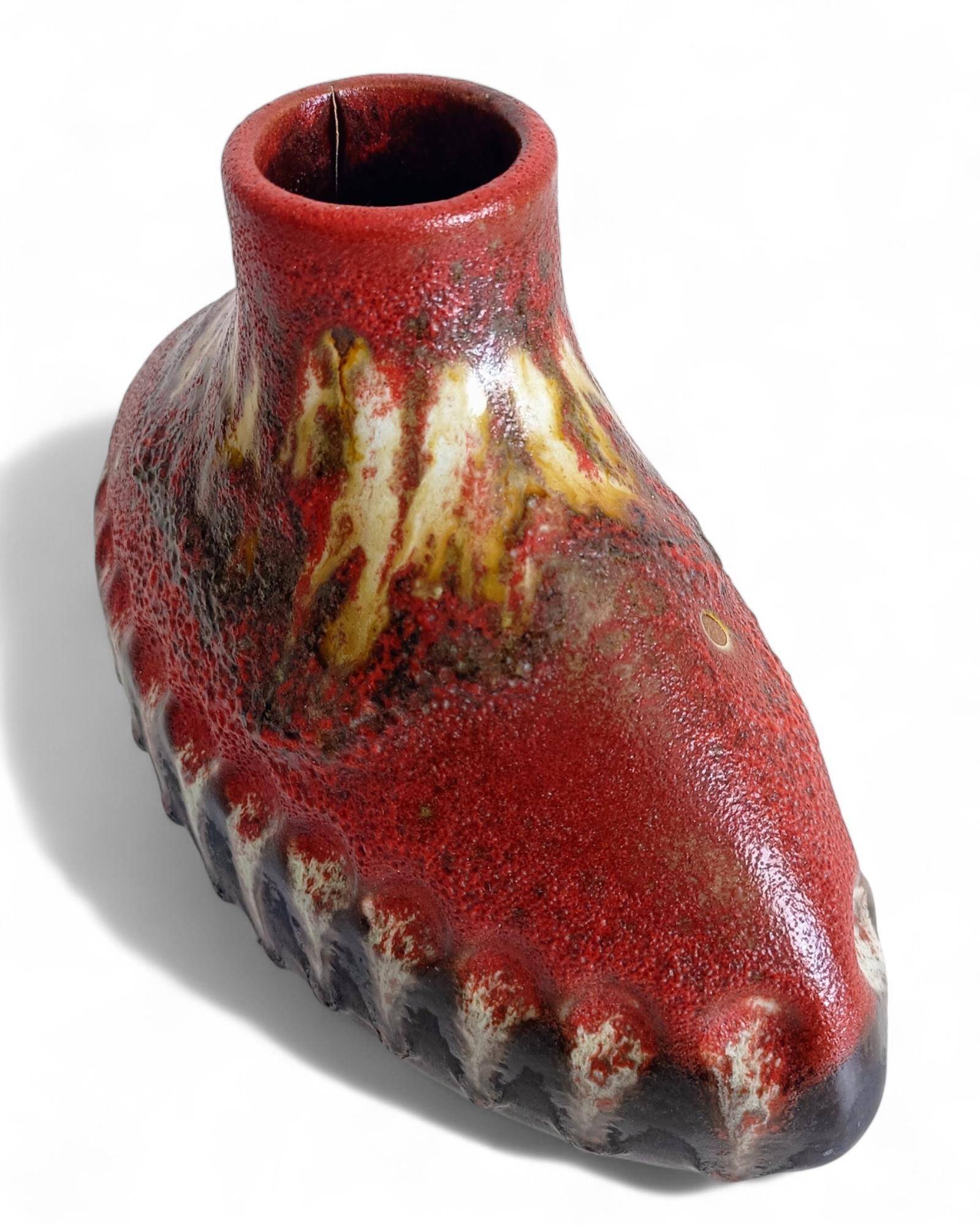 Sculptural West German Ceramic Vase by Carstens Tönnieshof, c. 1950s