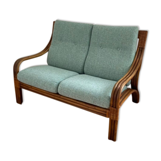 2-seater rattan bench