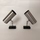 Pair of brushed aluminum wall lamps Staff 1970