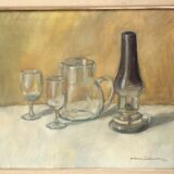 Painting signed oil on canvas, 80s