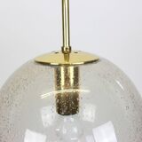 Limburg pendant light with smoked glass ball, Germany, 1970s