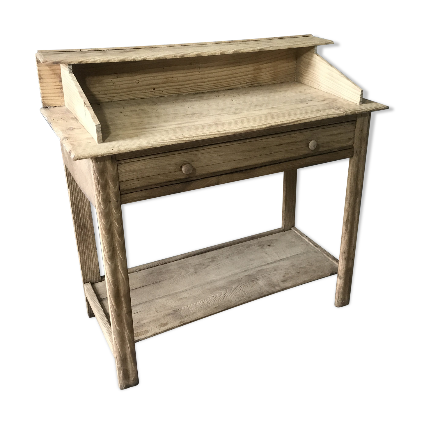 Former hairdresser or desk made of raw wood