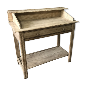 Former hairdresser or desk made of raw wood