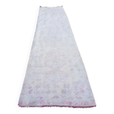 Vintage Turkish hallway rug 90x430 cm