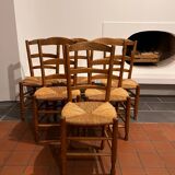 Set of straw chairs
