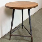 Tabouret d'atelier industriel gris, années 1960
