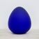 Mid-century design blue glass egg shaped table lamp , 1970s