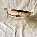 Vintage ceiling light in brass and bubbled glass