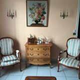 Set of 2 armchairs type cabriolet