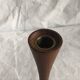 Vintage oiled teak wood candle holder, Scandinavian design