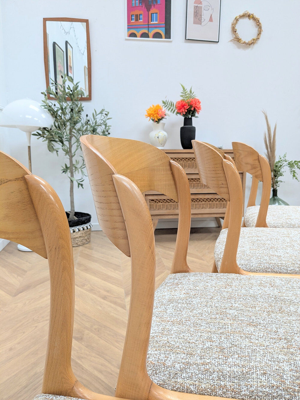 Set of 4 Baumann Sleigh Chairs
