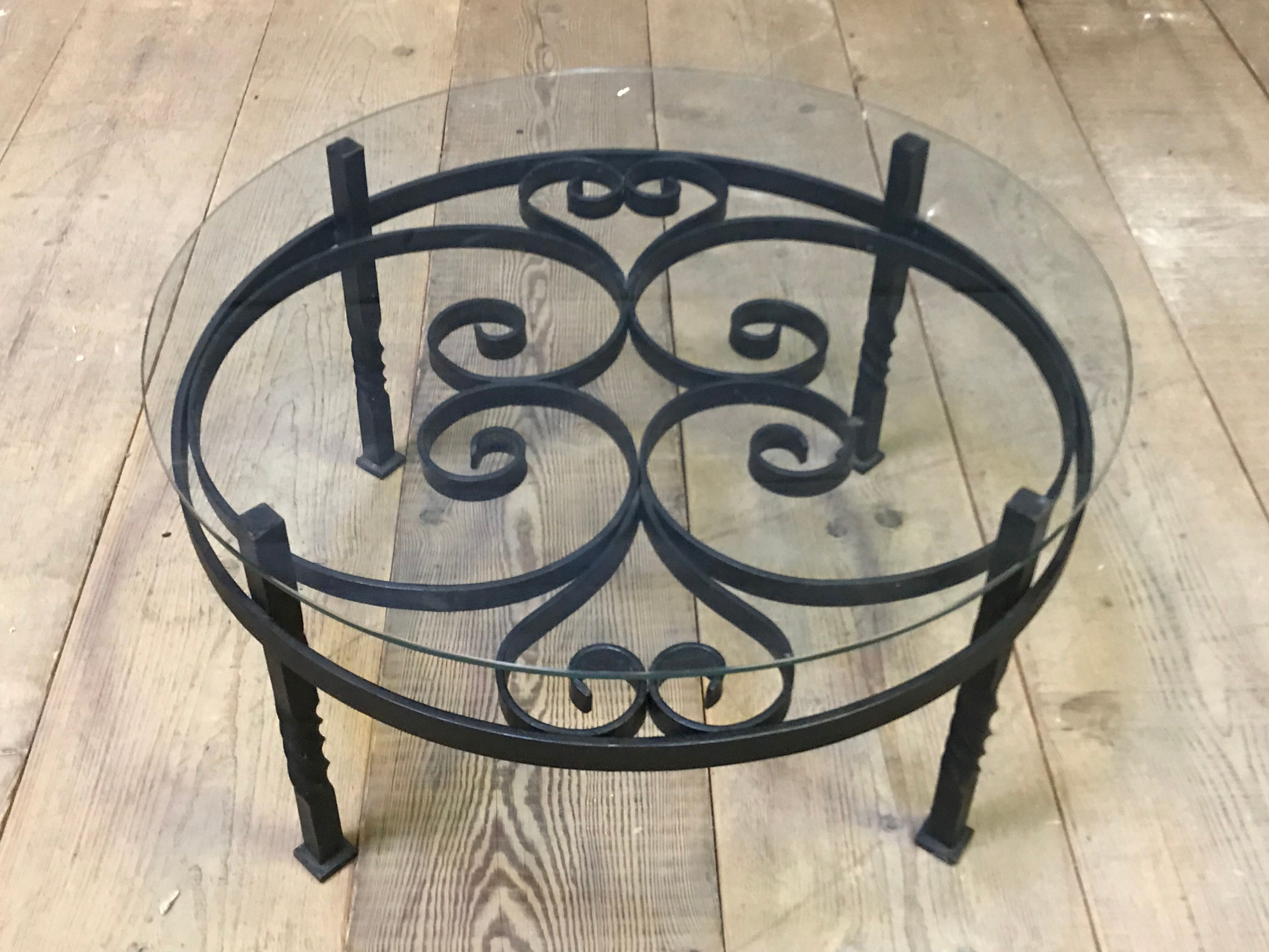 Table basse en fer forgé