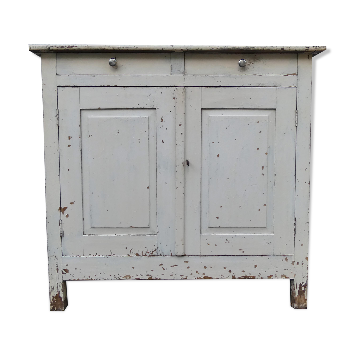 Old patinated wooden sideboard