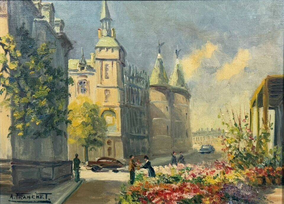 André FRANCHET (1896-1961): 2 oil paintings on canvas seen from Paris around 1940