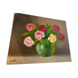 Table bouquet of roses by vintage Collet