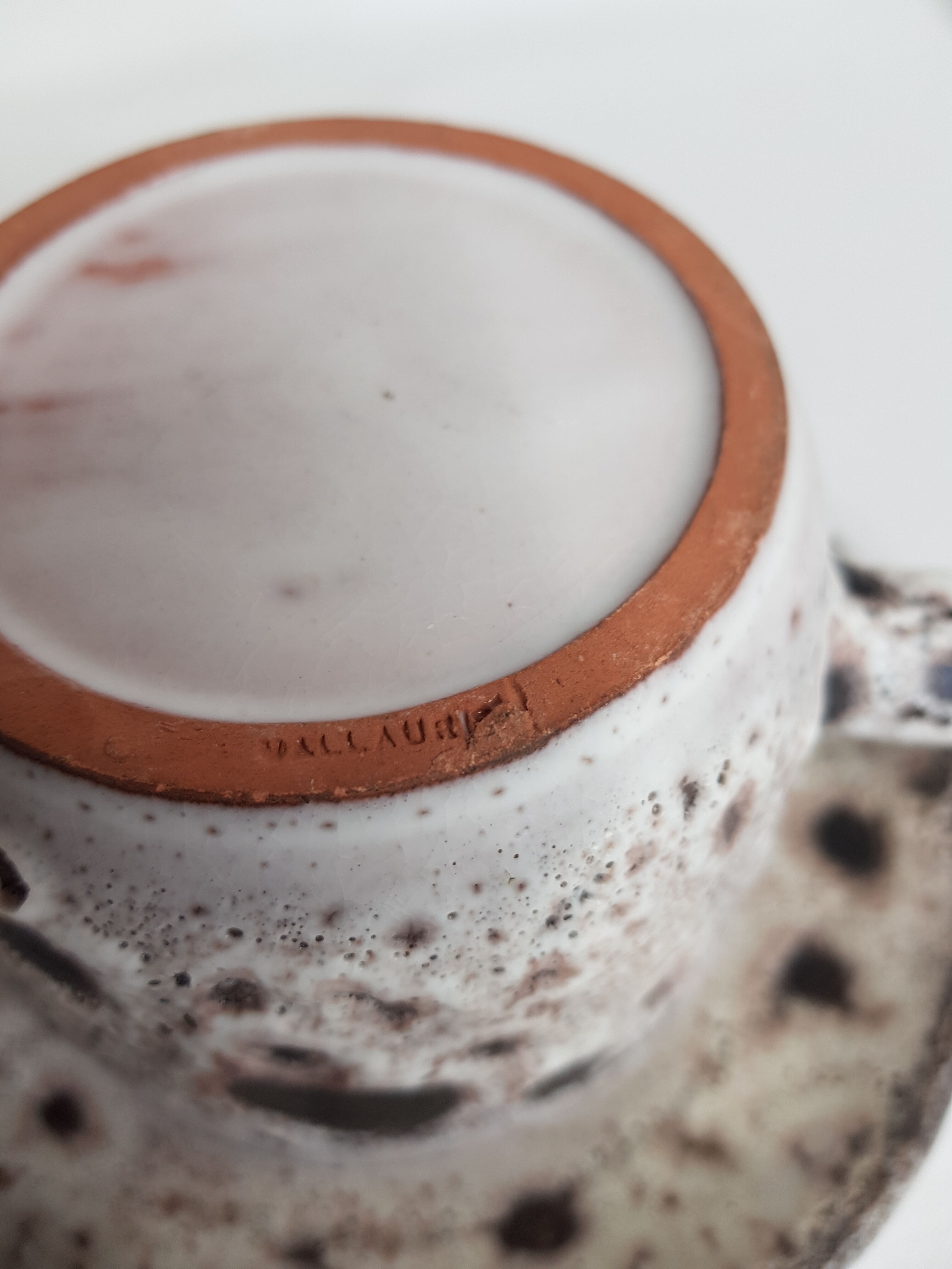 Breakfast service "fat lava" stamped "Vallauris"