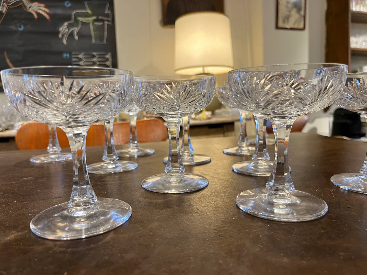 Beau lot de verres en cristal de Saint Louis