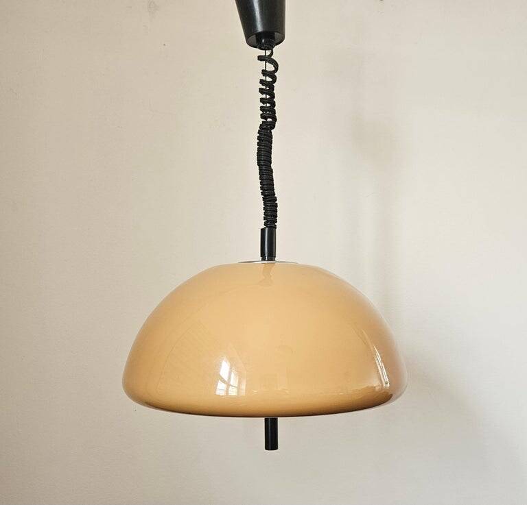 Midcentury Rare Pendant Guzzini, Luigi Massoni, Italy, 1970s