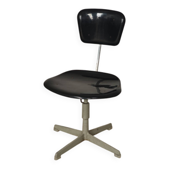 1 adjustable industrial chair metal Czechoslovakia 1960