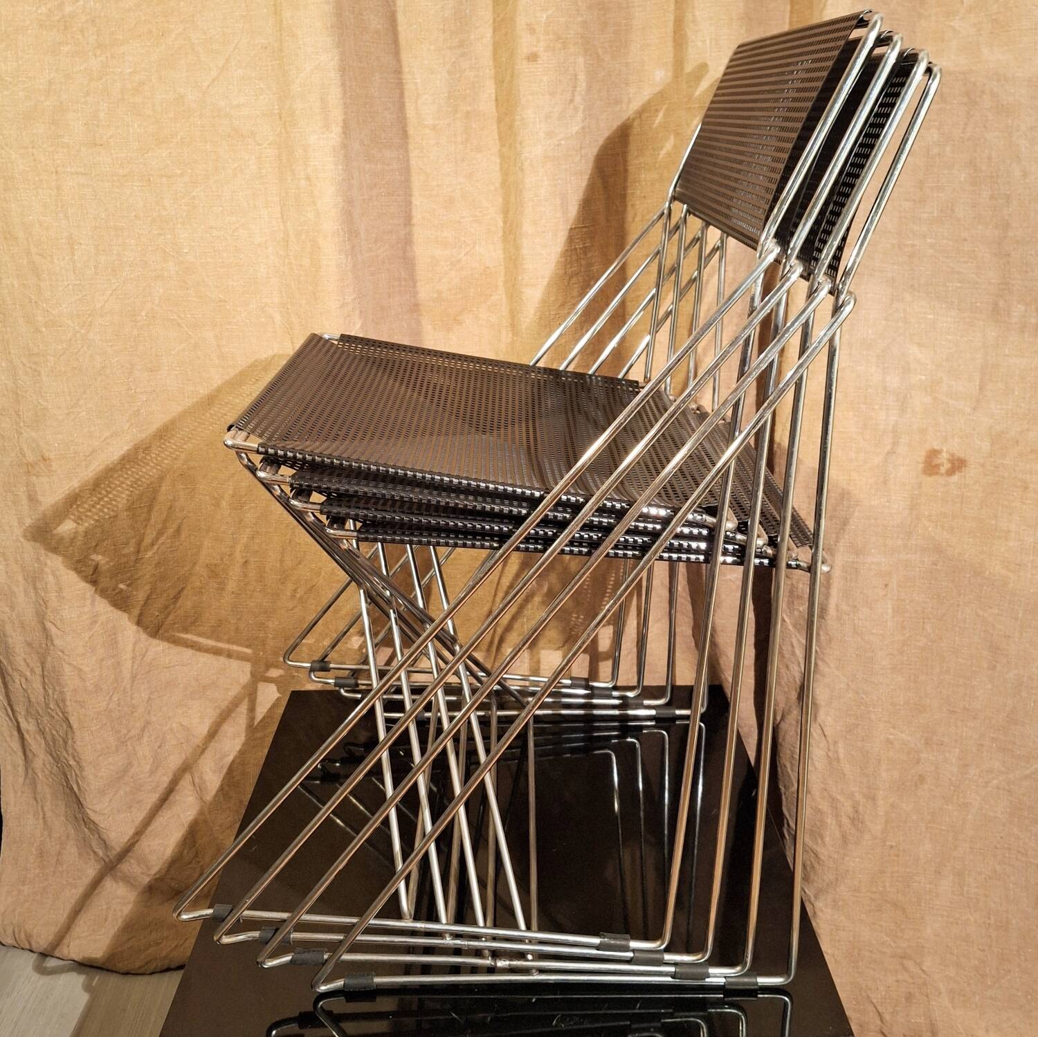 X Line chairs by Niels Jorgen Haugesen.