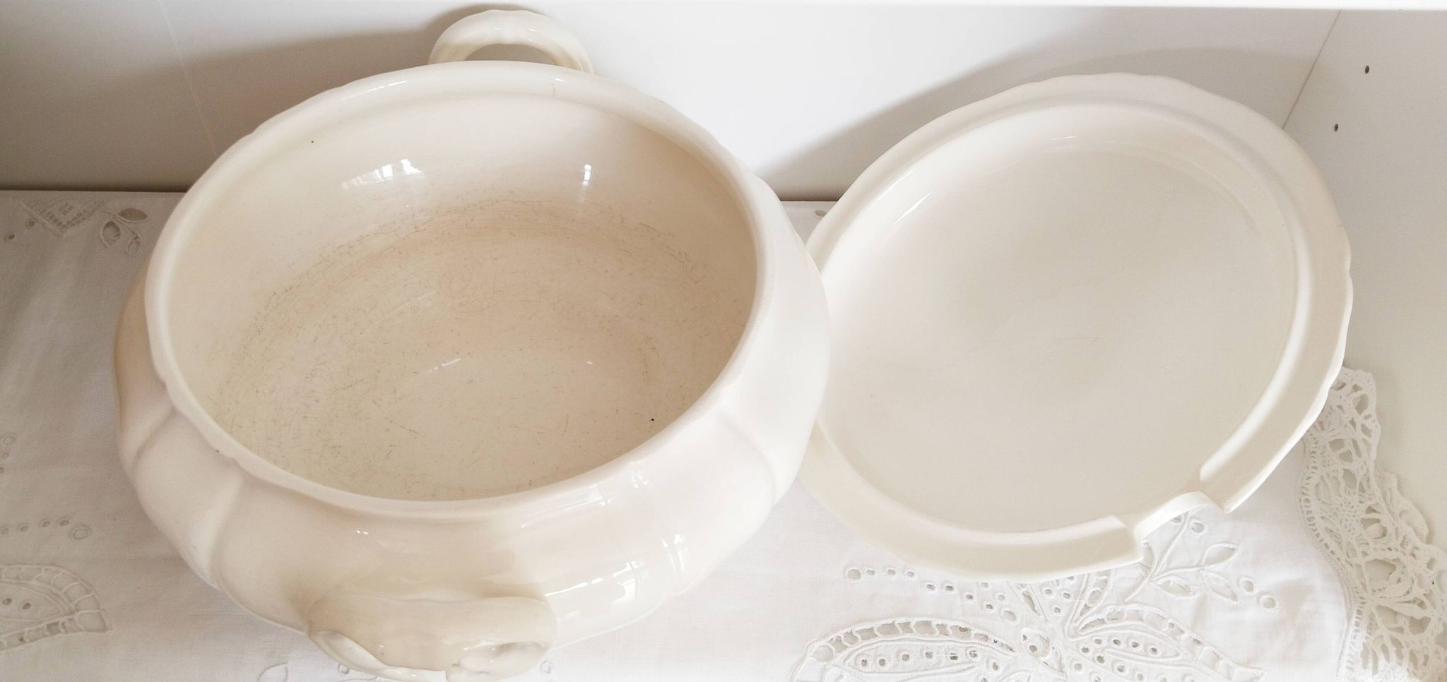 Soupière blanche Villeroy et Boch,   , en faïence