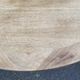 Extendable round farmhouse dining table renovated in raw oak 160cm 20th century