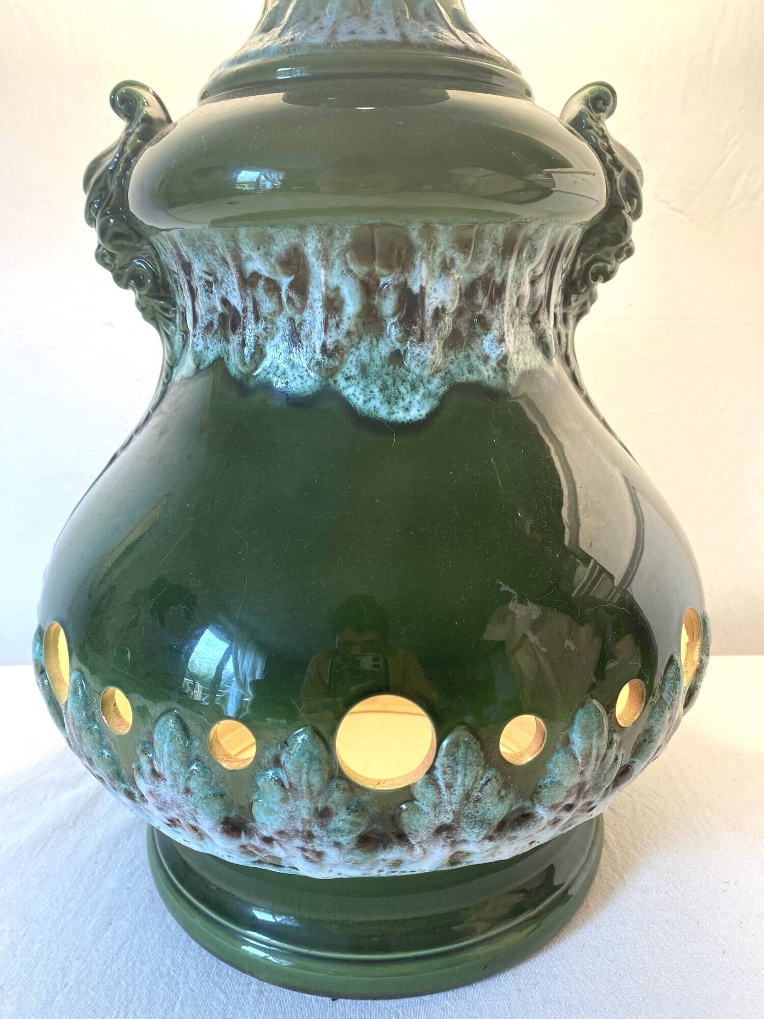 Vintage ceramic lamp base from the 70s