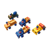 Lot de 5 véhicules de chantier bois