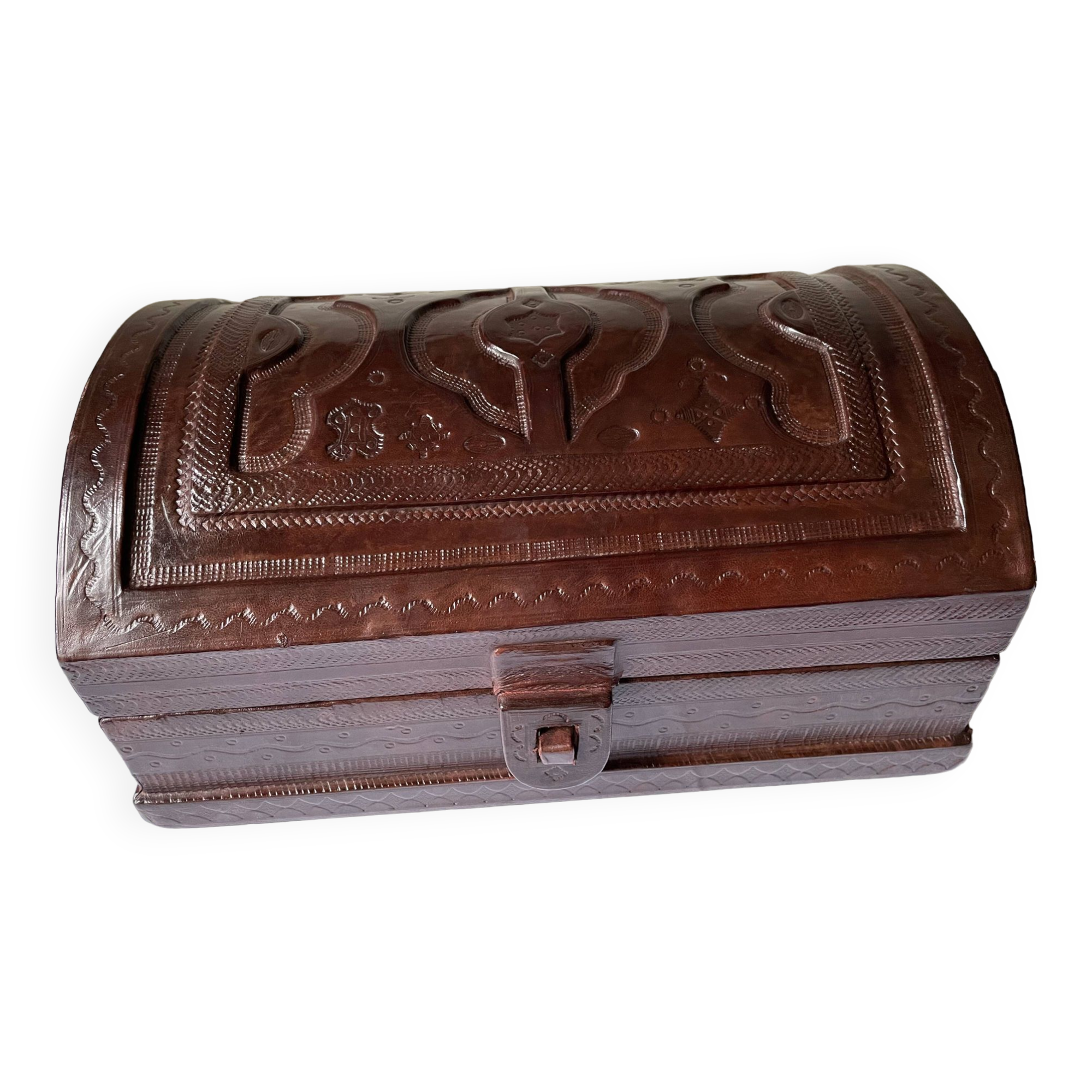 Coffret en cuir embossé Touareg
