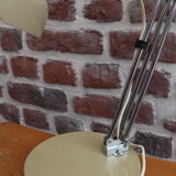Lampe articulée Aluminor ivoire 70's