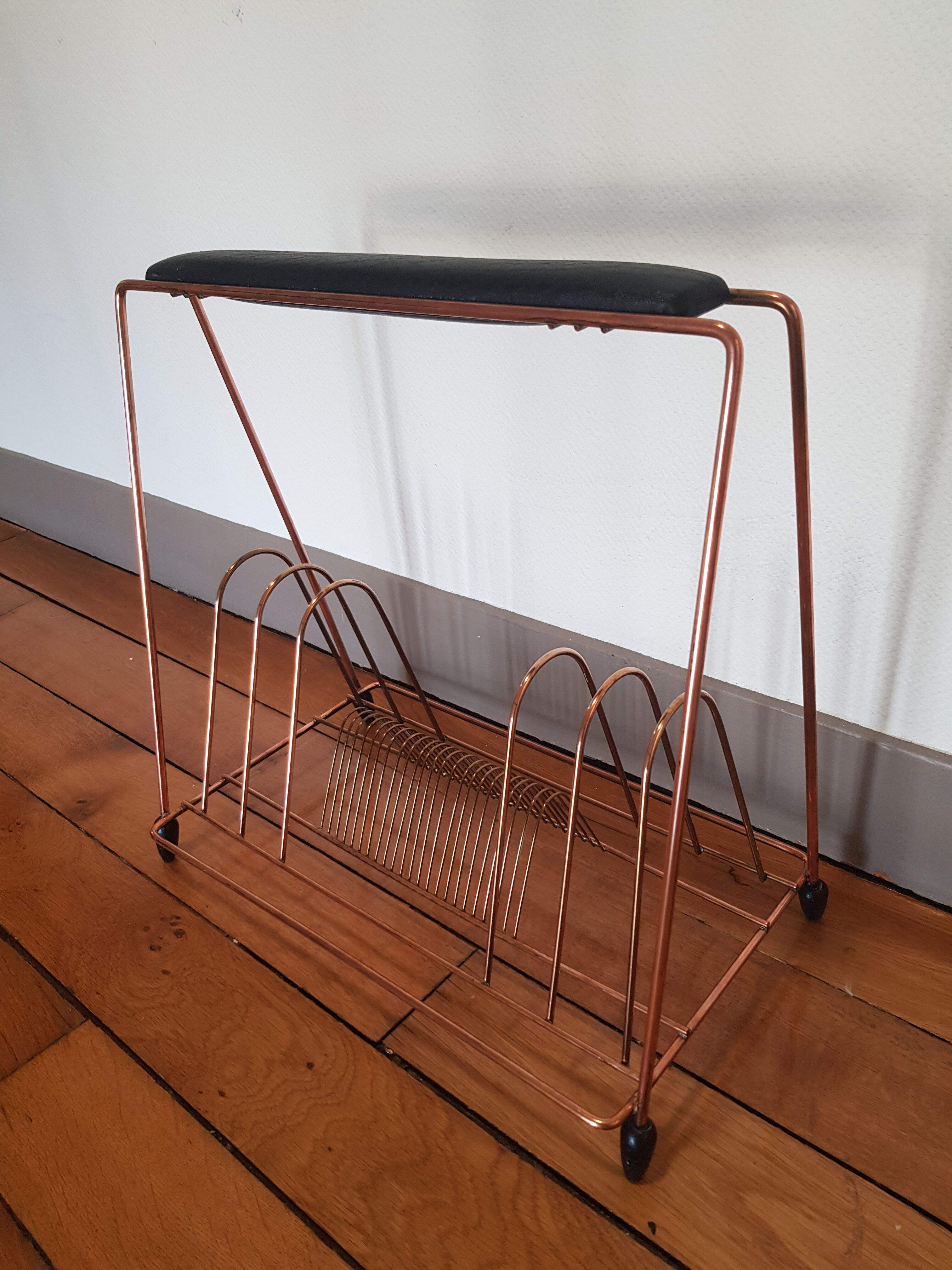 Brass and skai vinyl holder