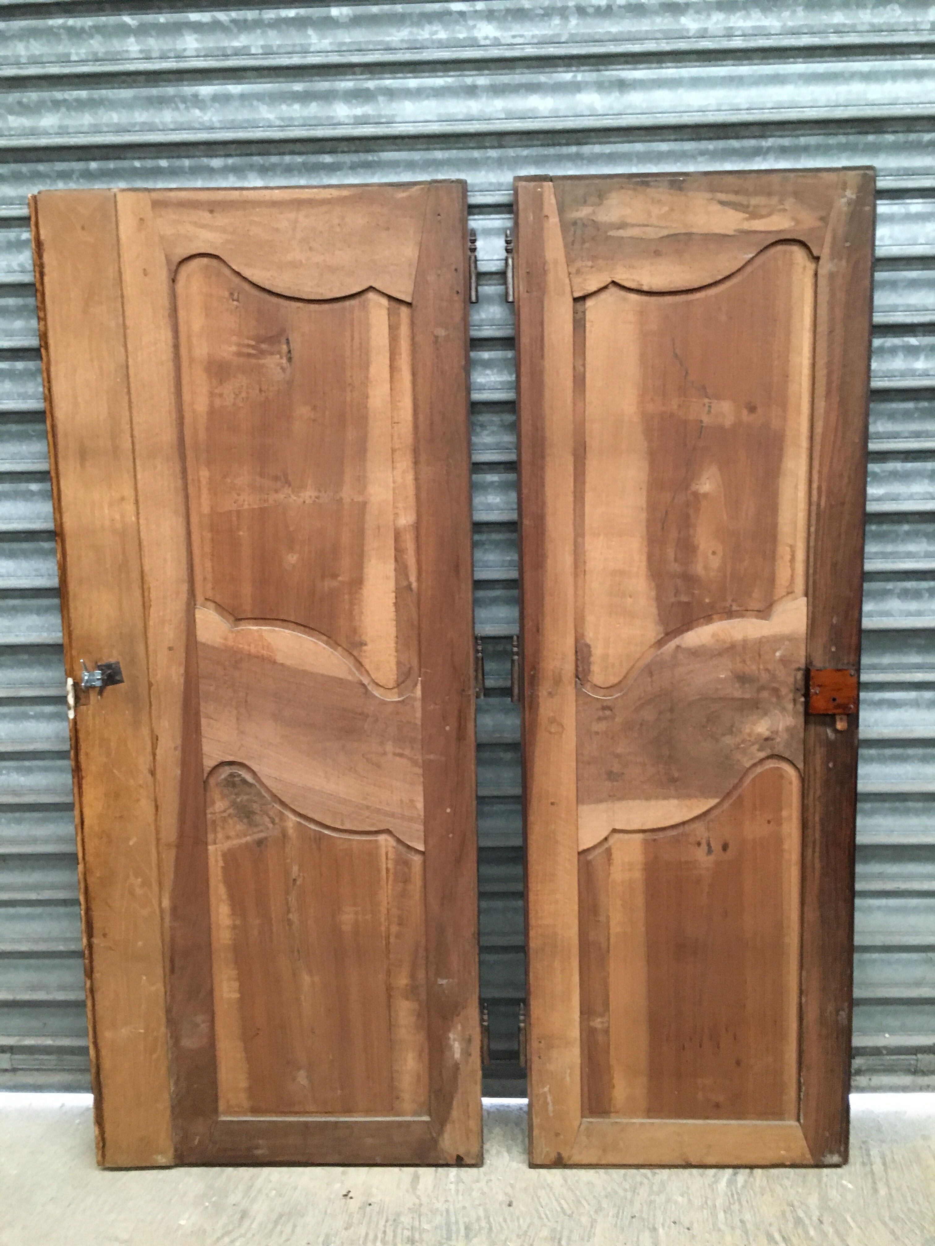 Pair of doors Louis XV walnut 19th