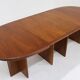 Vintage oval extendable dining table 1960s