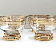Set of 8 Glasses Coupes Bowls Champagne Alcohol Vintage Crystal Design