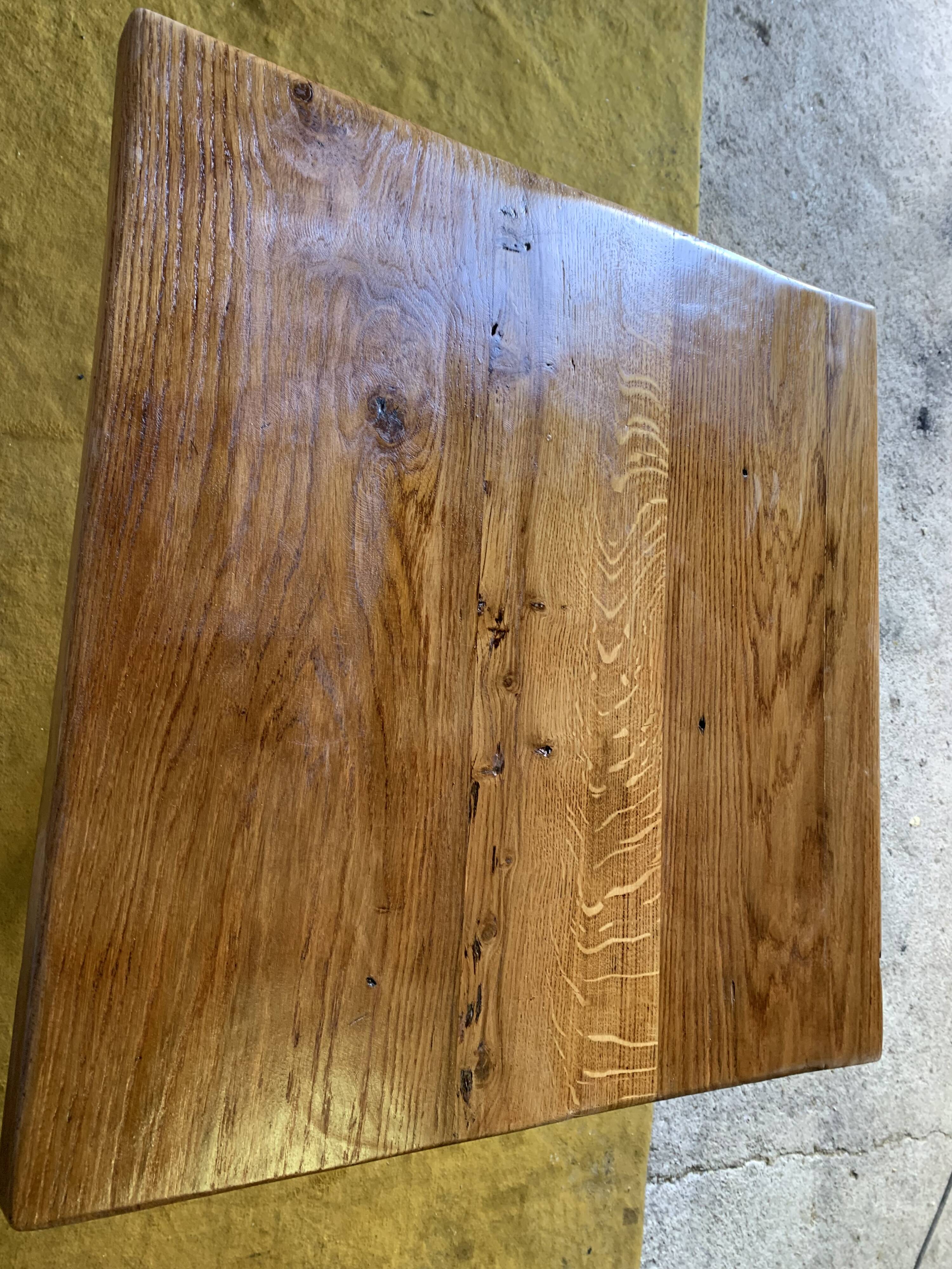 Raw wood bistro table