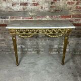 Louis XVI style console in carved wood eighteenth