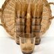 Vintage Duralex smoked water glasses
