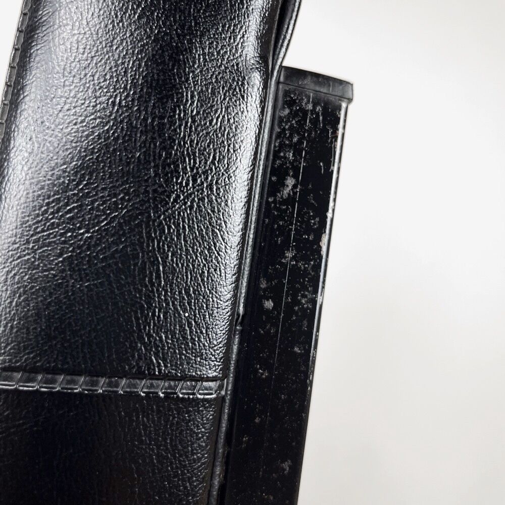 Modernist design chair metal and imitation leather 60s