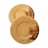Plates with grapes in Italian earthenware