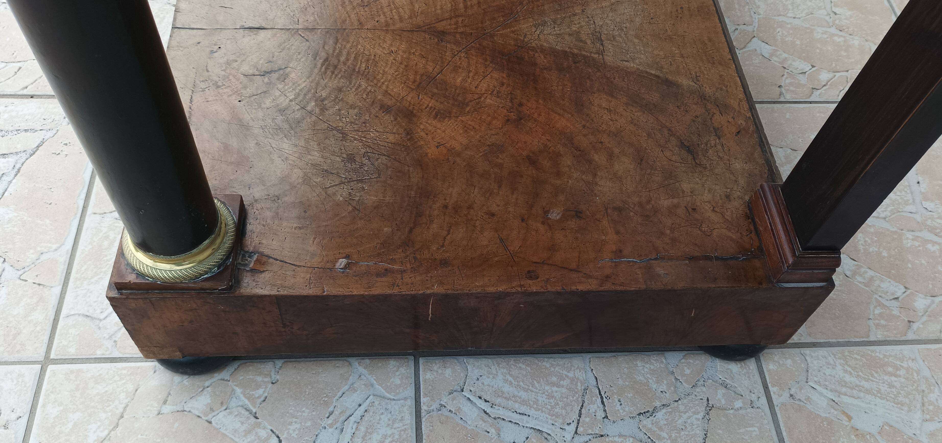 Large Empire period mahogany console table