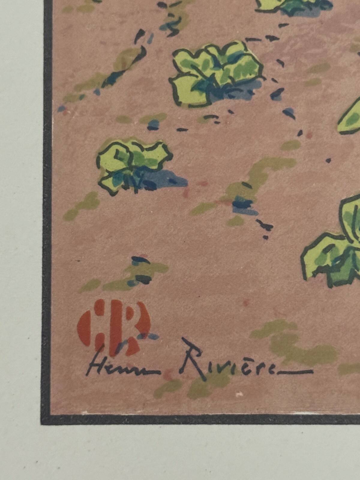 Lithograph by Henri Rivière Douarnenez seen from the Ris