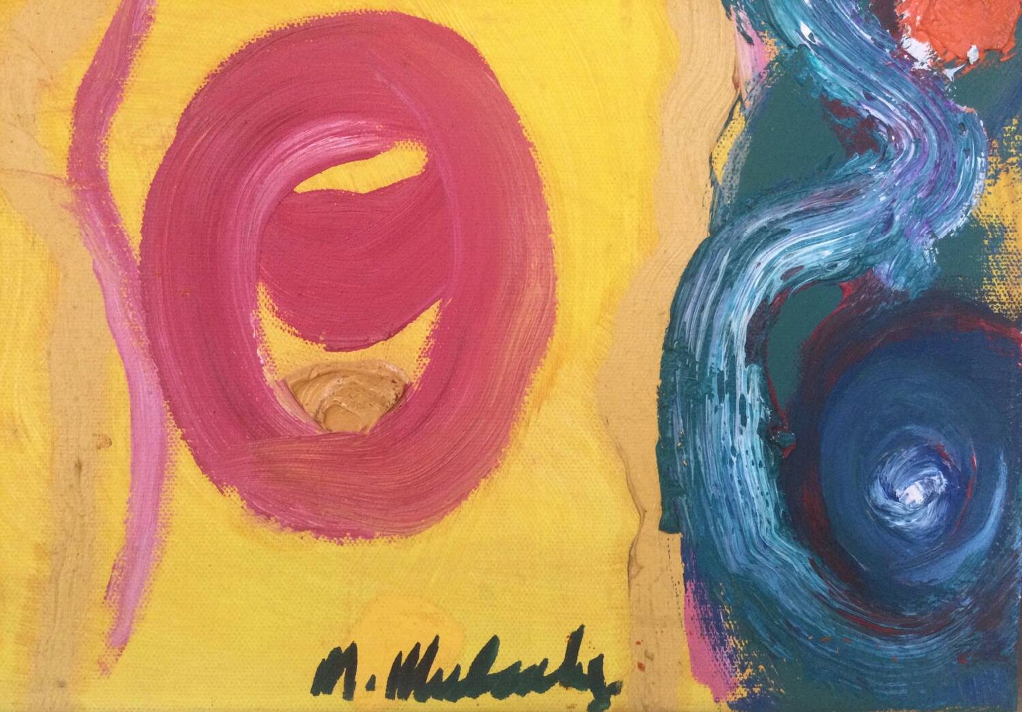 Huile sur toile de michael mulcahy (1952)