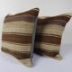 Set of 2 vintage kilim cushion covers 46x46 cm